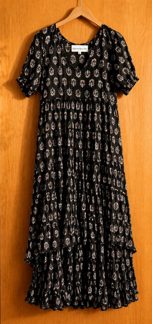 Hemmed tiered dress