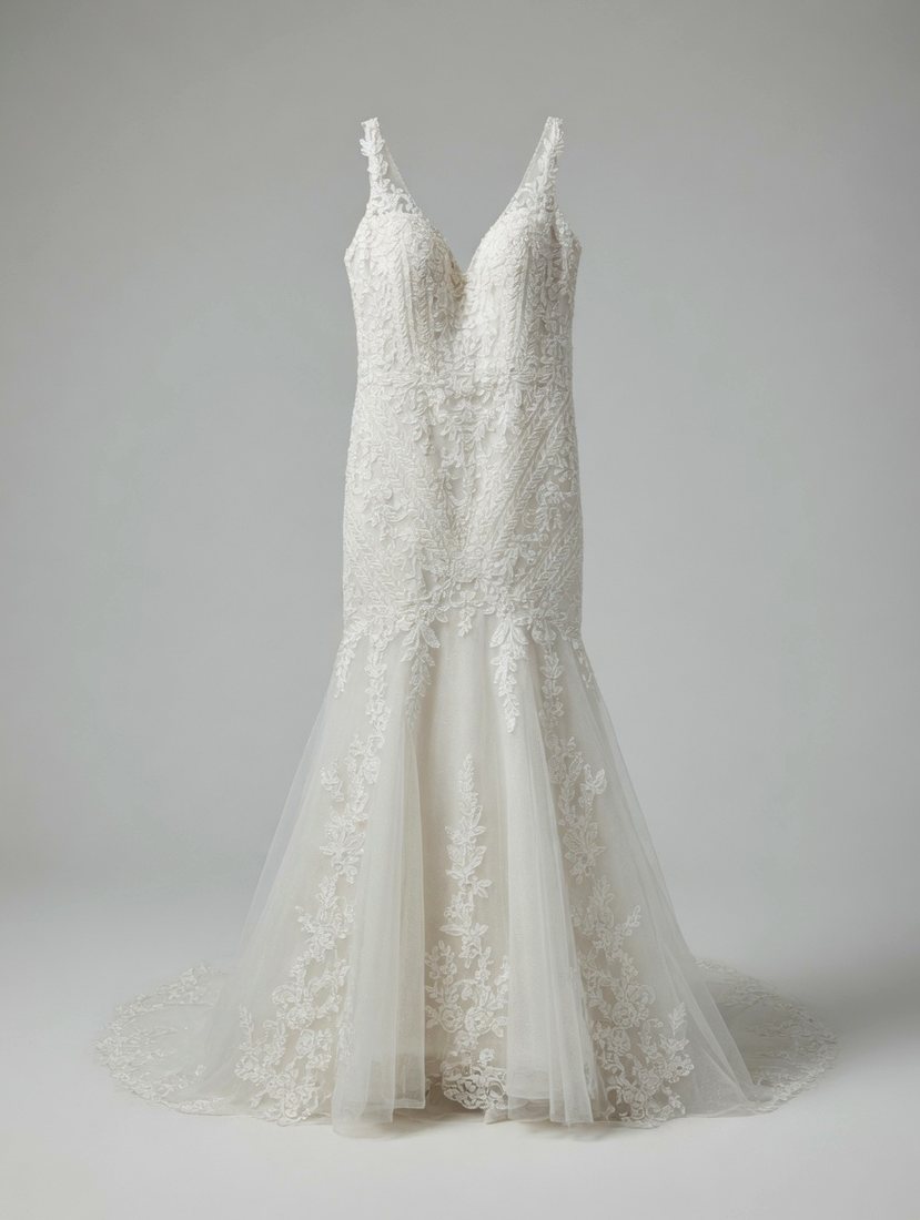 Lace mermaid wedding gown