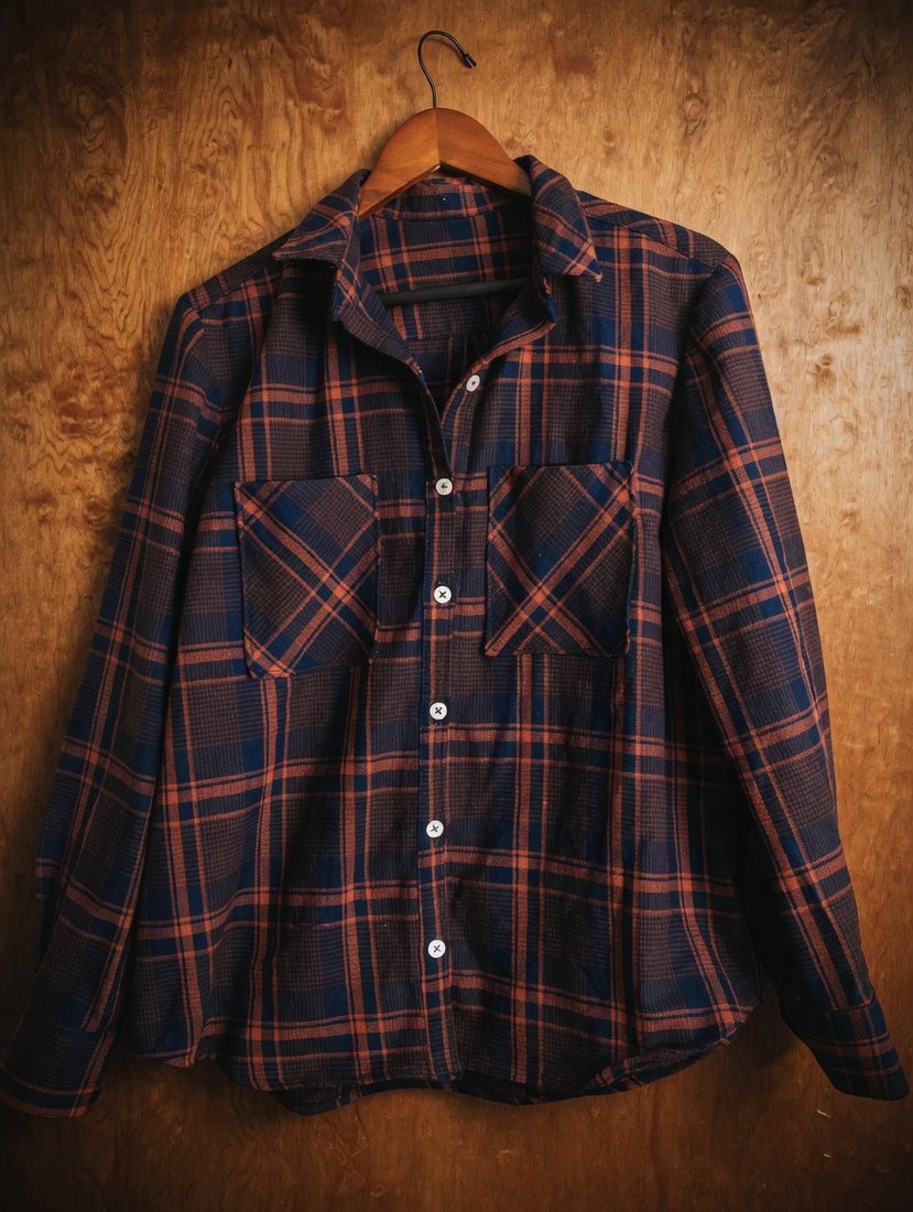 Reworked plaid flannel shirt